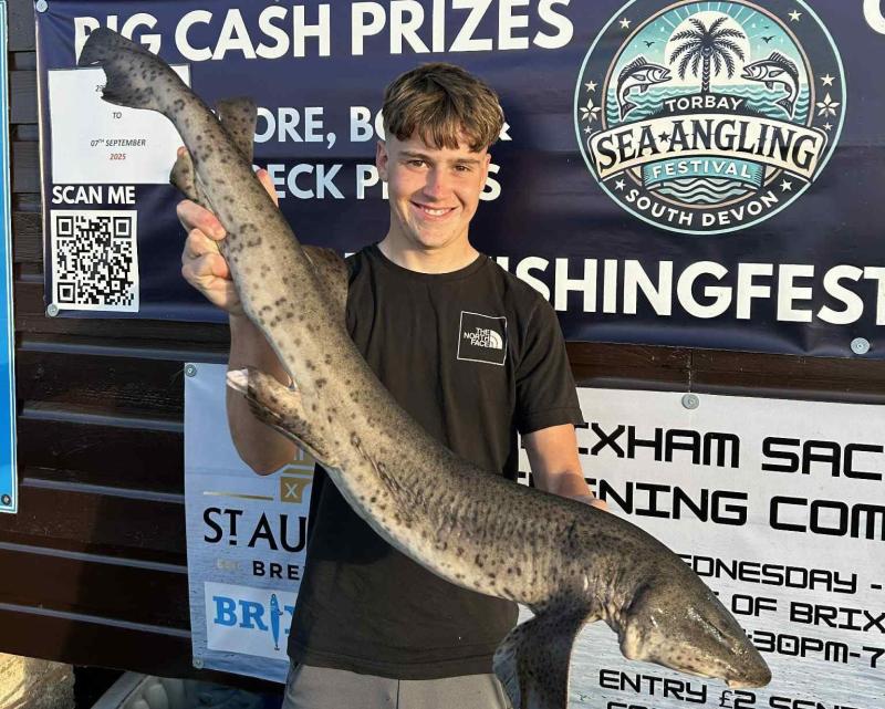 Ethan Hammond with his Bullhuss winning day 2 of the Torbay Festival