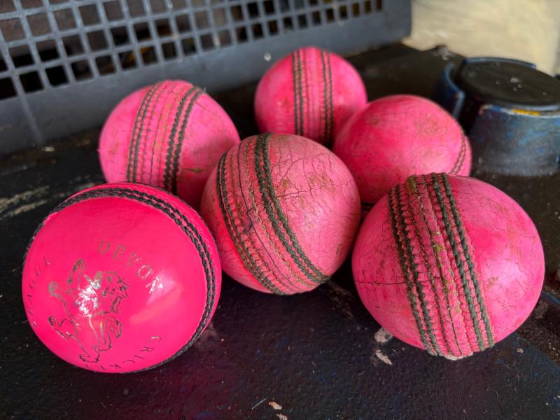 Pink balls in play