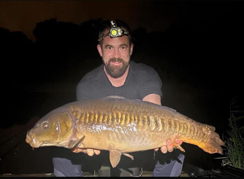 Tom Stebbens with a 25lb Linear Mirror Carp