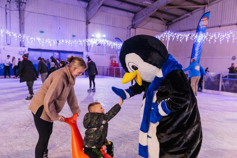 Icescape at Westpoint with Pippen the penguin