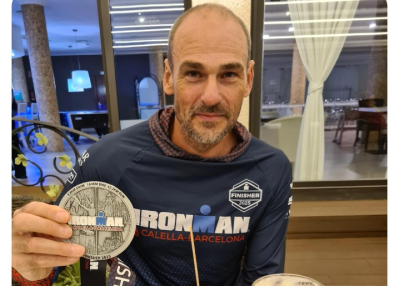 Ryan Rudge after the Barcelona Ironman