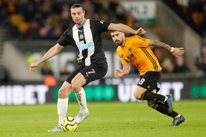 Andy Carroll playing for Newcastle United. Pic from PPAUK