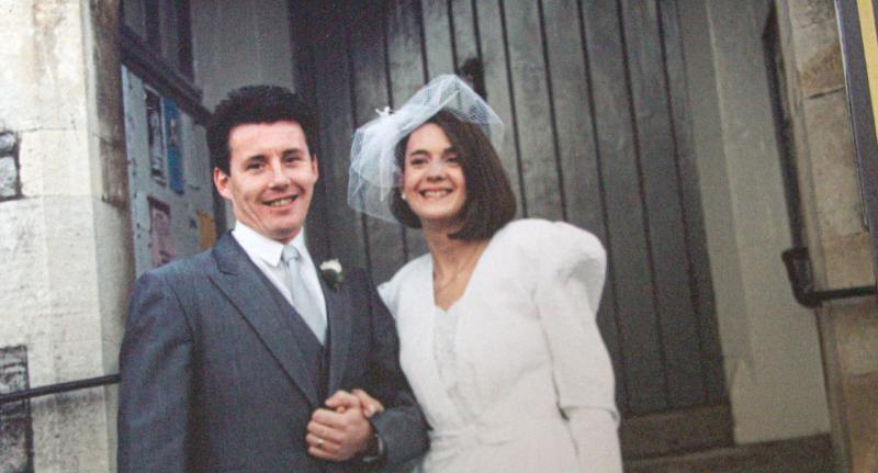 Jacqui and Eddie Lyttle on their wedding day