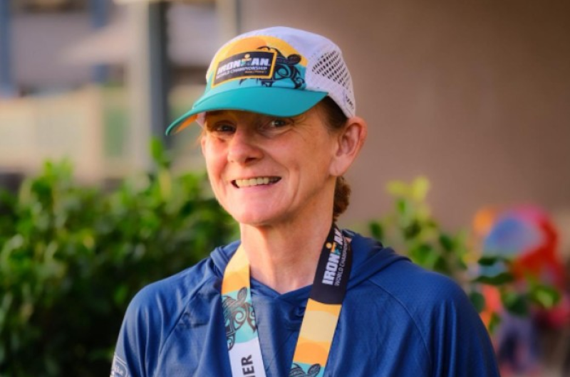 Amanda Radley after completing the Kona Ironman