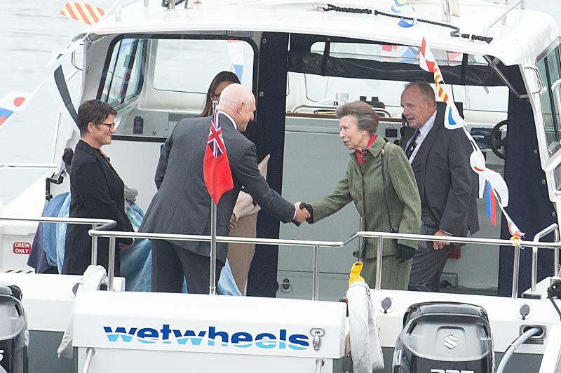 Princess Royal on board Wetwheels Torbay Pictures miraclePR.com  and Dan Coleman