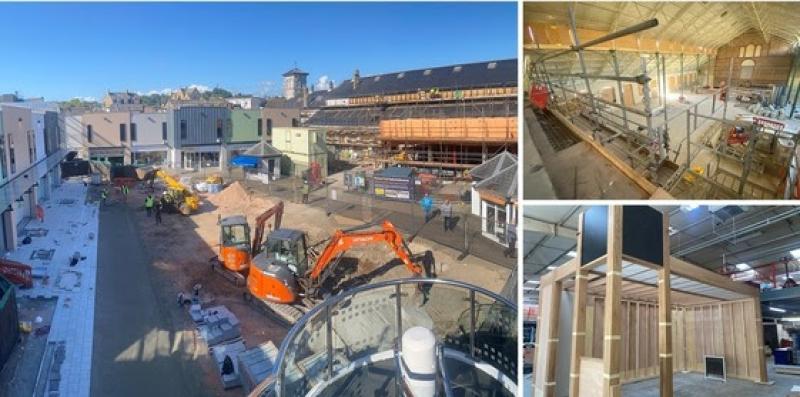 New Market Hall and Square taking shape in Newton Abbot