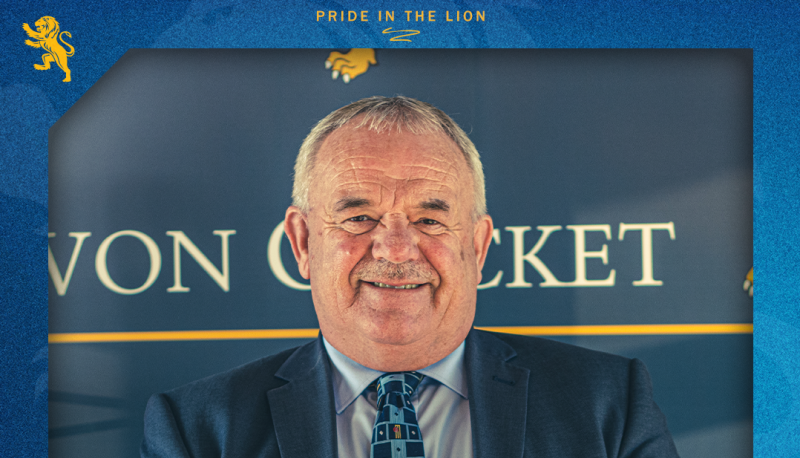Cricket award for Jim Parker. Image from Devon Cricket