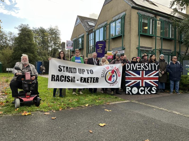 Protesters at Teignbridge Council Pic  Guy Henderson