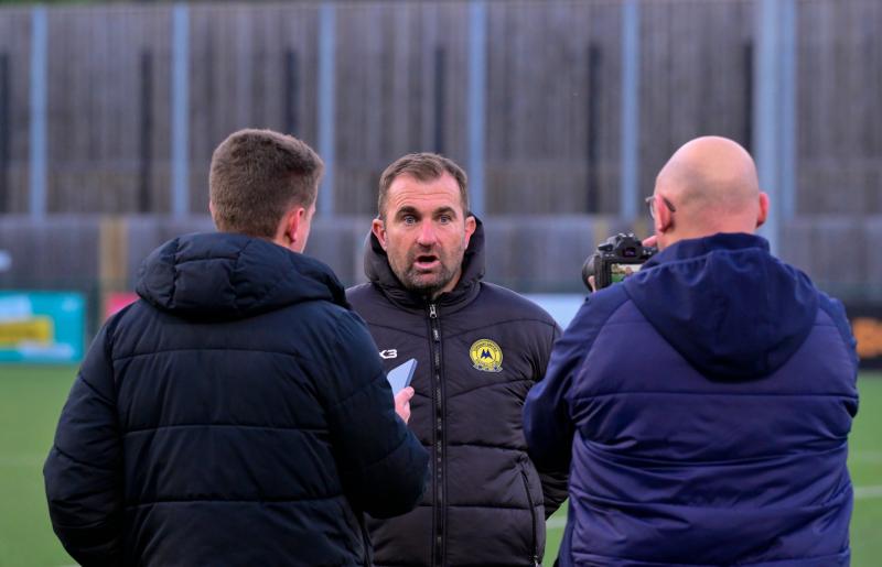 Paul Wotton talks to the media. Pic from PPAUK