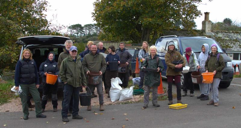 Torbay Coast and Countryside Rangers and volunteers at Berry Head