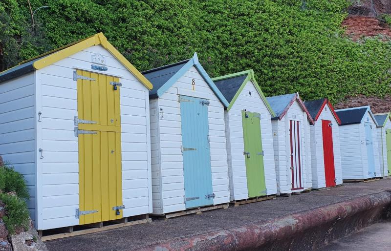 Paignton beach huts Pic Guy Henderson