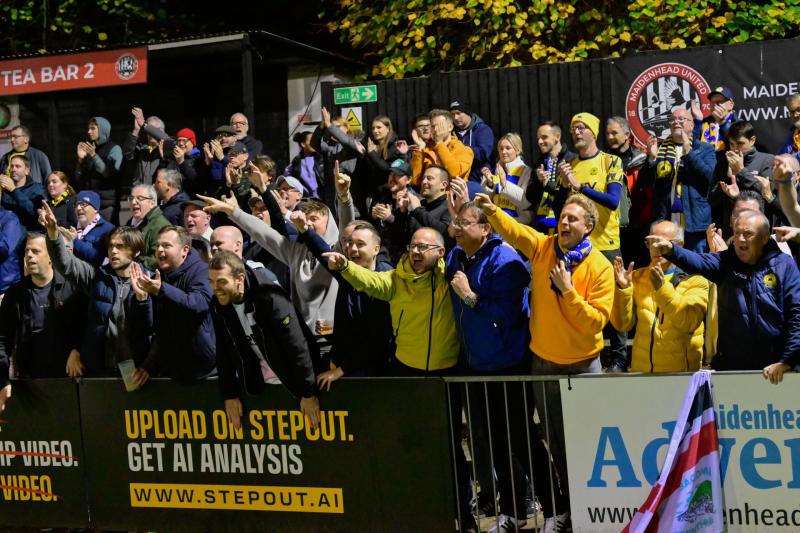 Torquay United fans at Maidenhead. Pic from PPAUK