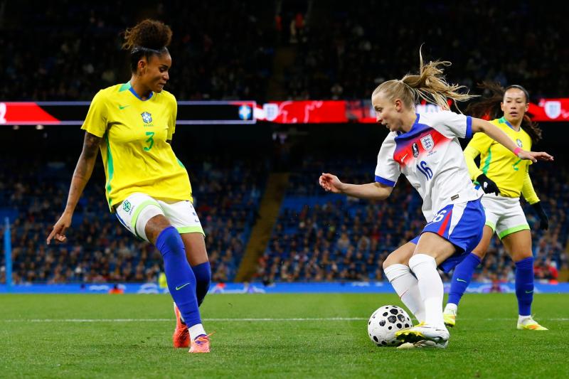 England Lionesses v Brazil. Pic from PPAUK