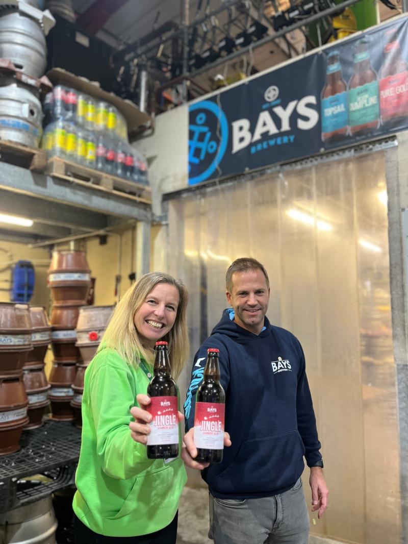 Daniela Hopkins From CHSW With Bays Brewery Director Peter Salmon