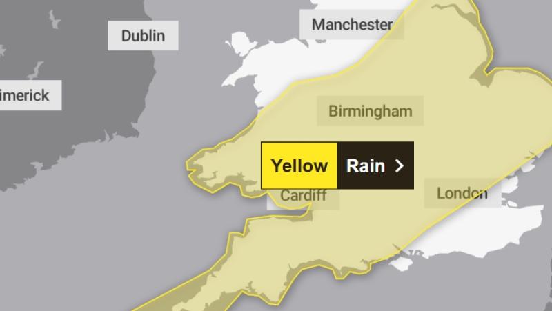 ALERT: Heavy rain warning for Devon as South West faces flooding and travel disruption