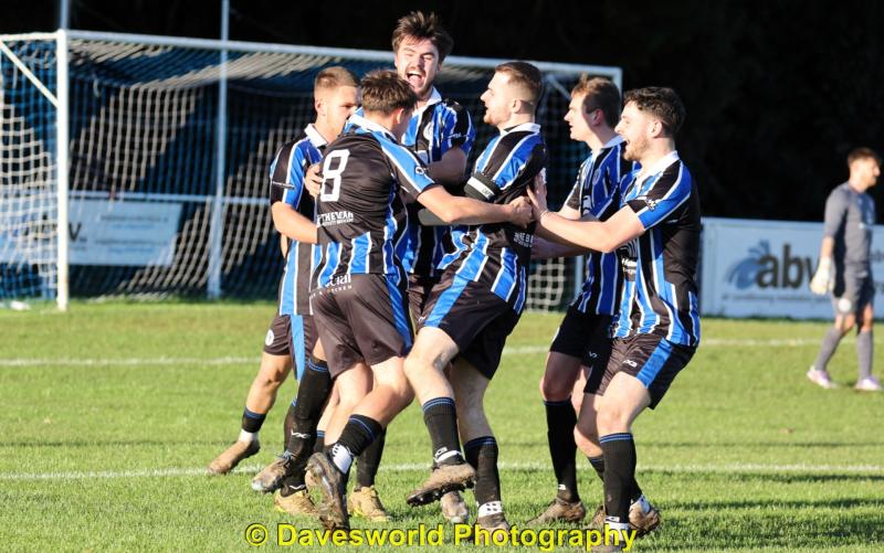 Joy for Newton Abbot Spurs. Pic from Dave Roach