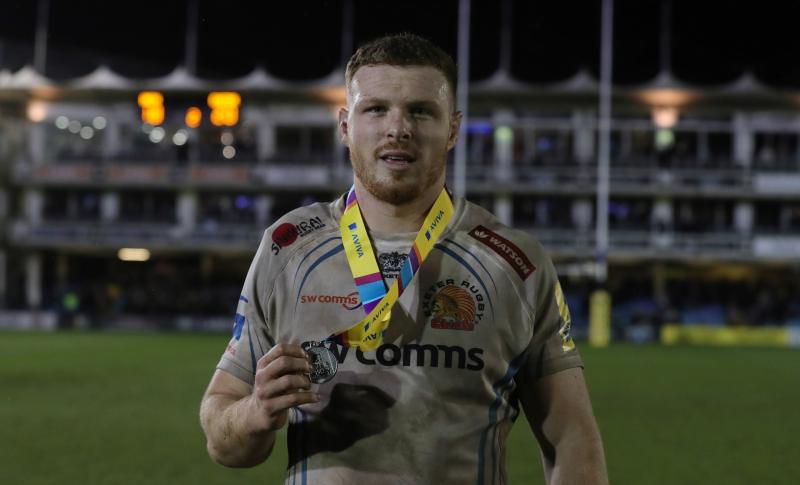 Sam Simmonds playing for Exeter Chiefs. Pic from PPAUK