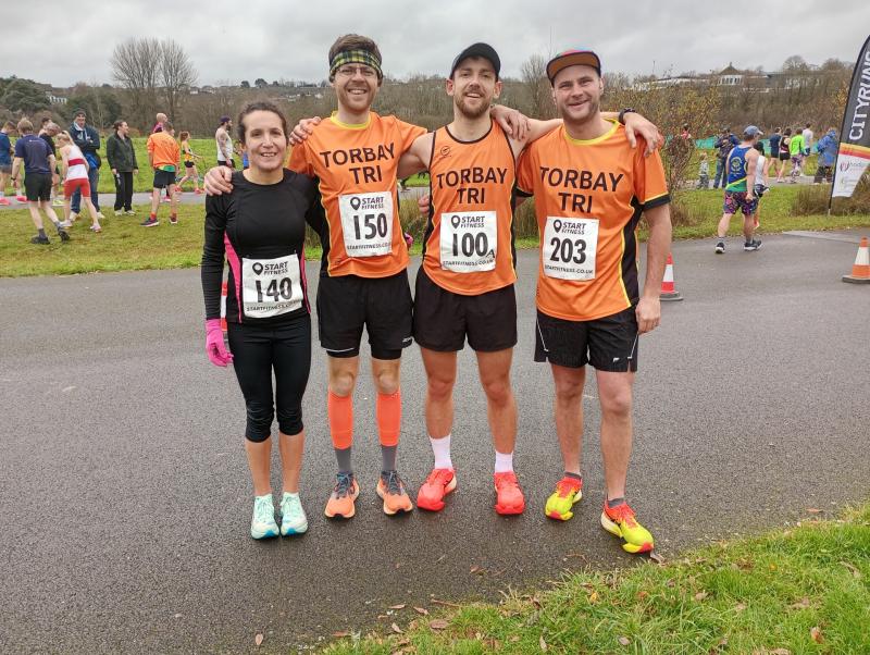 Naomi Flanagan, Matthew Giles, Charlie Higginson and Harry Pierce at the Fast 5000
