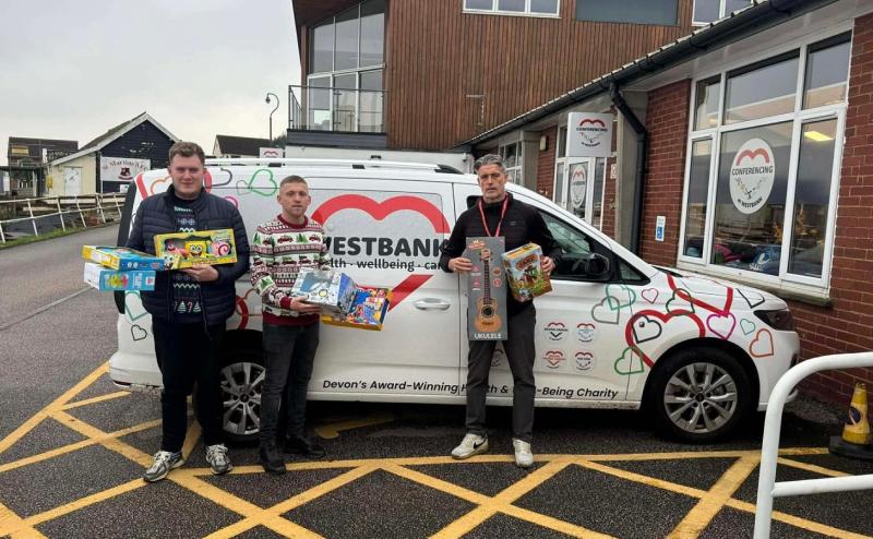 Westbank delivers 50 Christmas hampers to families across Exeter area