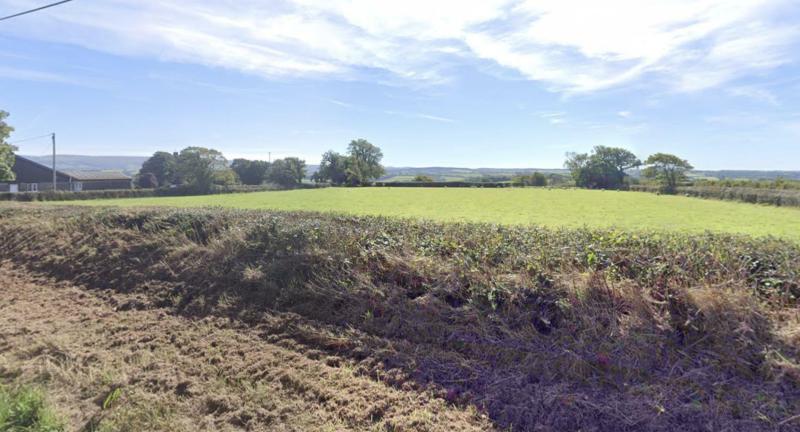 The area of the proposed development in Bratton Clovelly pictured in September 2024 (Image- Google Maps)