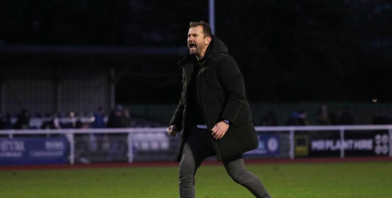 Paul Wotton celebrates at Enfield. Pic from PPAUK
