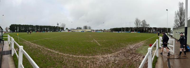 The soggy scene at Brixham RFC