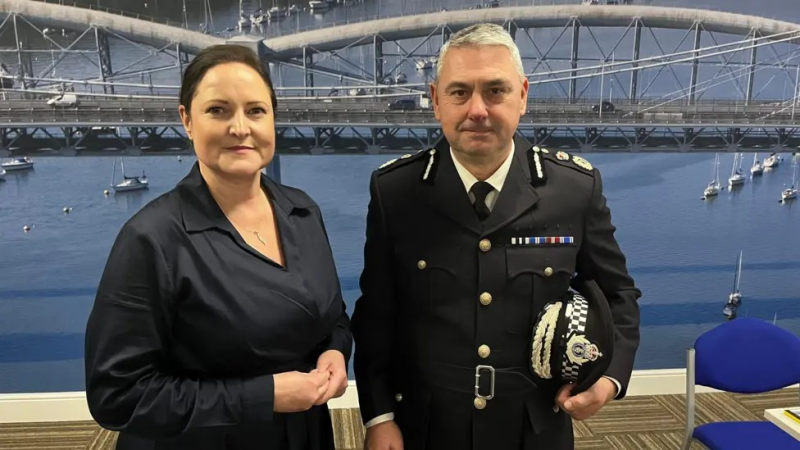 PCC Alison Hernandez with Chief Constable James Vaughan