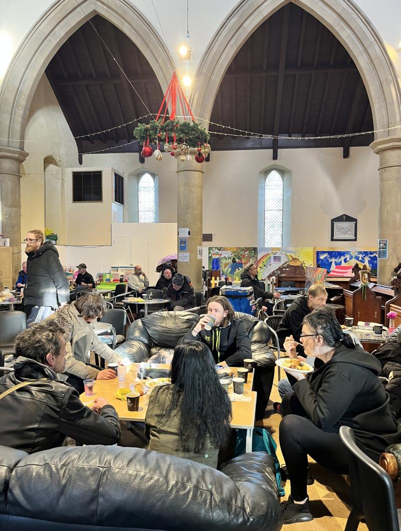 Living Room visitors enjoying the RYTC treat