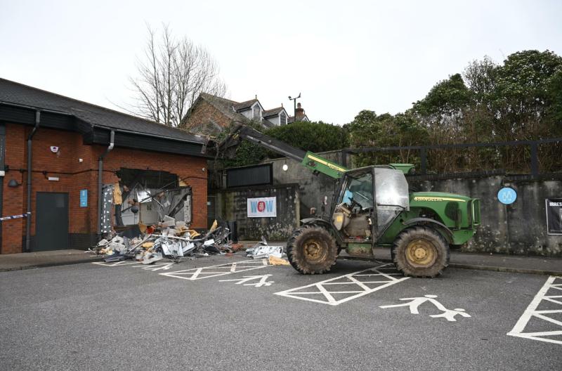 Enquiries are ongoing following a late-night ram-raid at Glen Road Co-op near Plympton (Image- D&C Police)