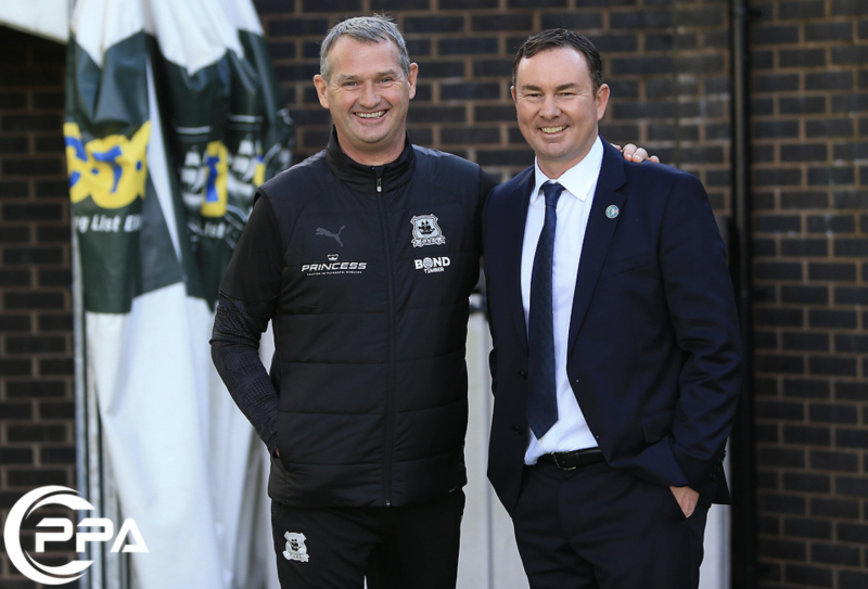 Director of Football Derek Adams with Kevin Nancekivell First team coach of Plymouth Argyle (Photo- Dave Rowntree/PPAUK)