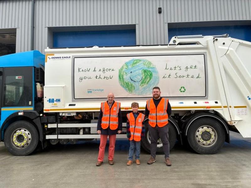 Bideford boy sees winning design brought to life on new Torridge refuse truck