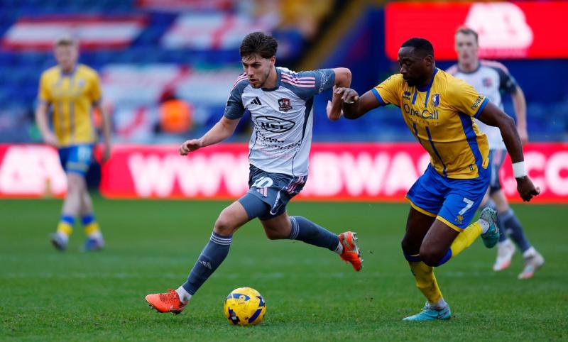 Mansfield Town v Exeter City. Pic from PPAUK