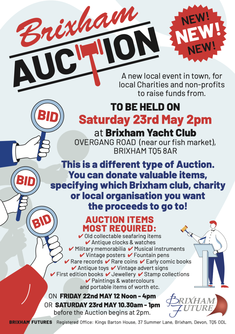 New Brixham auction scheme aims to boost town&rsquo;s voluntary sector