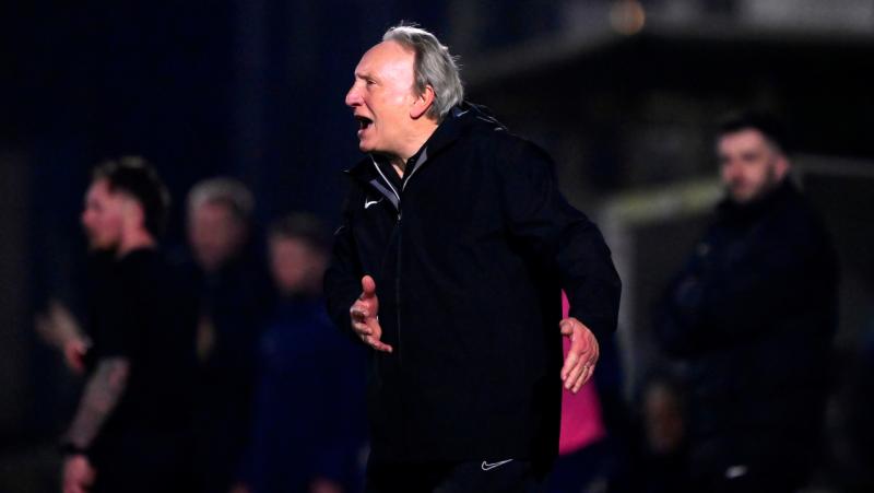 Neil Warnock in the Plainmoor dug-out. Pic from PPAUK