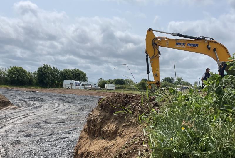 Devon CPRE - the field at Charles soon after the travellers arrived