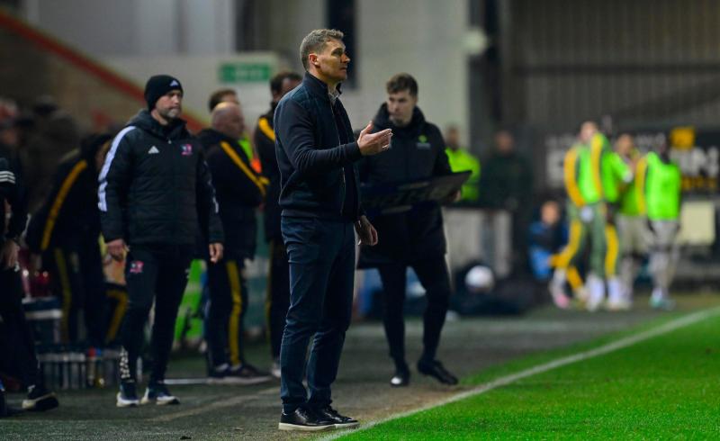 Matt Taylor back on the Exeter City sidelines. Pic from PPAUK