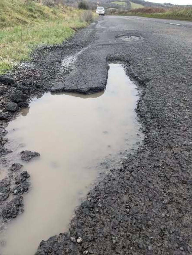 A big pothole on the B3233. Image courtesy: Ed Tyldesley