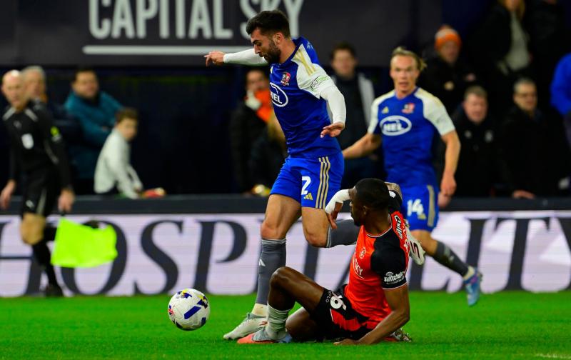 Exeter City loss at Luton. Pic from PPAUK
