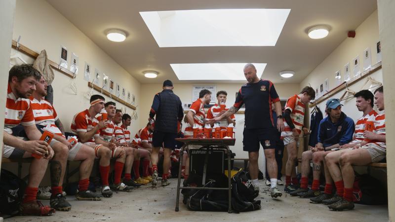 Inside the Bideford Chiefs changing room. Pic from Kevin Crowl.