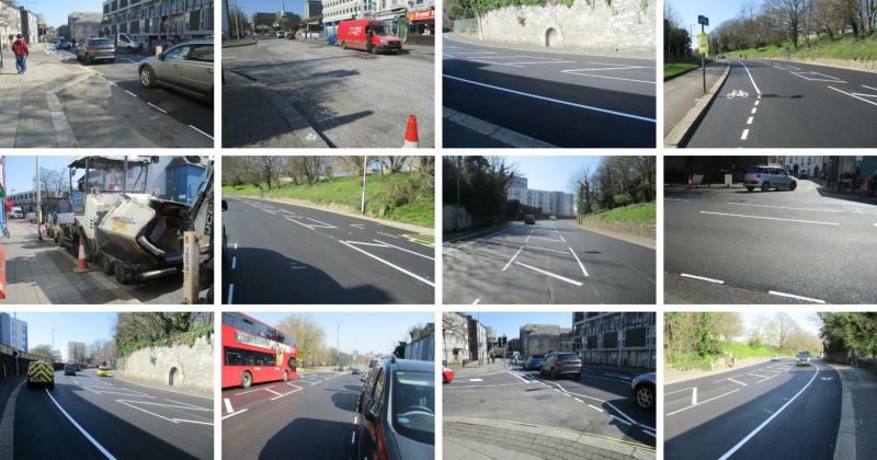 Examples of work on Plymouth roads in the last year (Image- PCC)