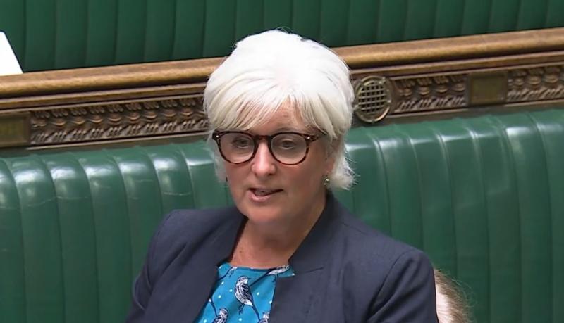 South Devon MP Caroline Voaden speaking in the House of Commons (Image courtesy-parliamentlive.tv)