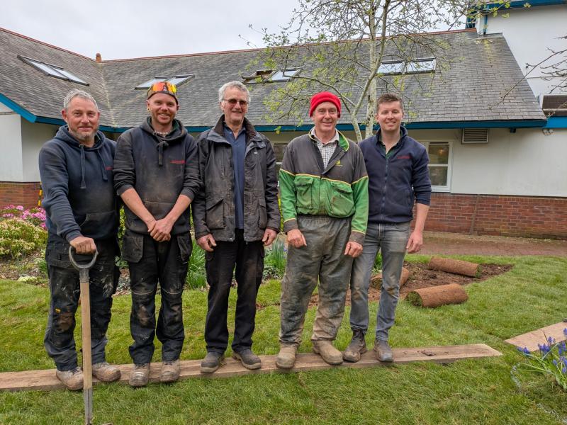 New lawn brings 'glory' back to Exeter hospice after storm delays