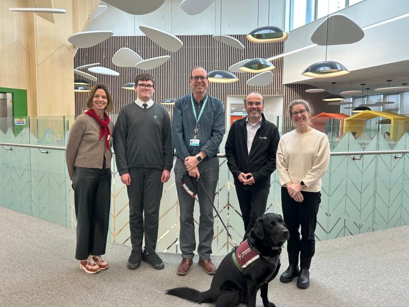 From left: Hannah Overton, Princesshay Marketing and Commercial Manager; Fred, The Deaf Academy; Mark Stocks, Deaf Academy Partnership and Community Manager; Jon Walton, Princesshay Centre Manager; Ca