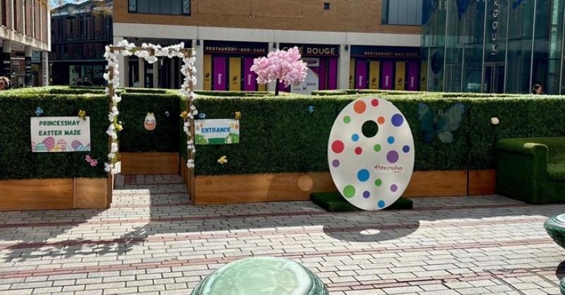Easter market and maze open in Exeter city centre