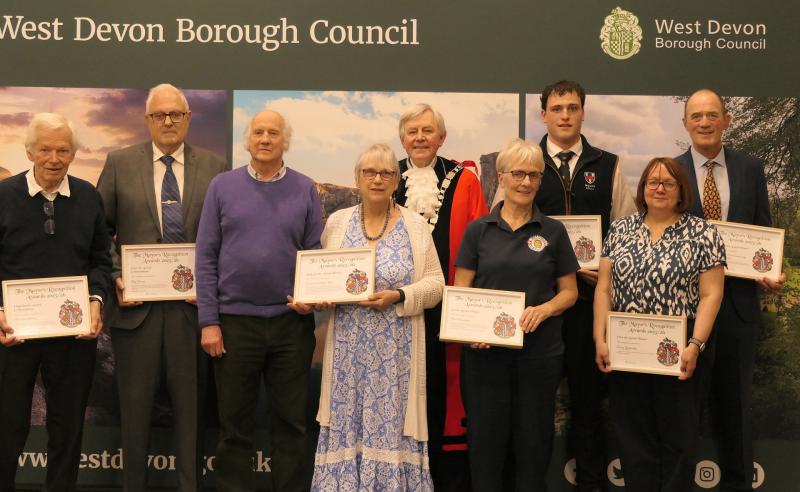 Local heroes, volunteers and organisations recognised for outstanding contributions at West Devon civic awards ceremony