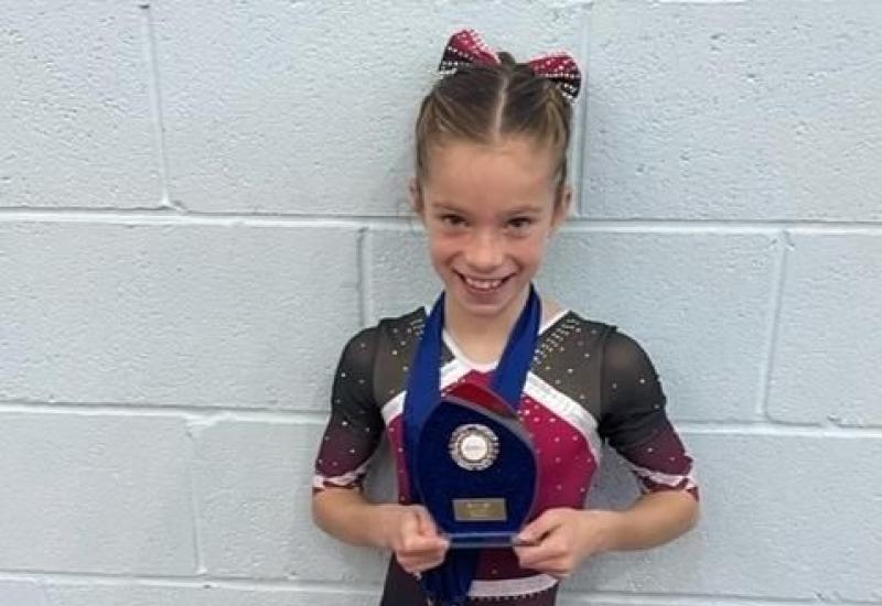 Gymnasts celebrate fantastic competition results