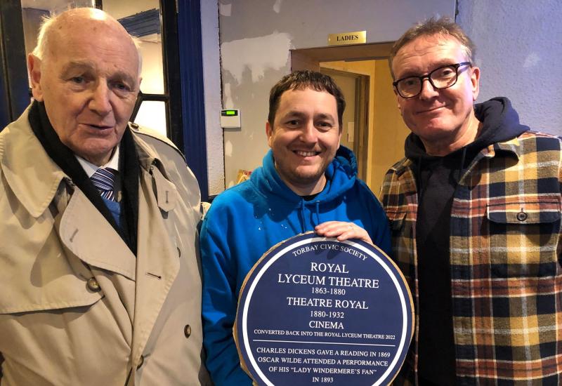 Blue plaque for The Royal Lyceum - Torbay’s oldest theatre