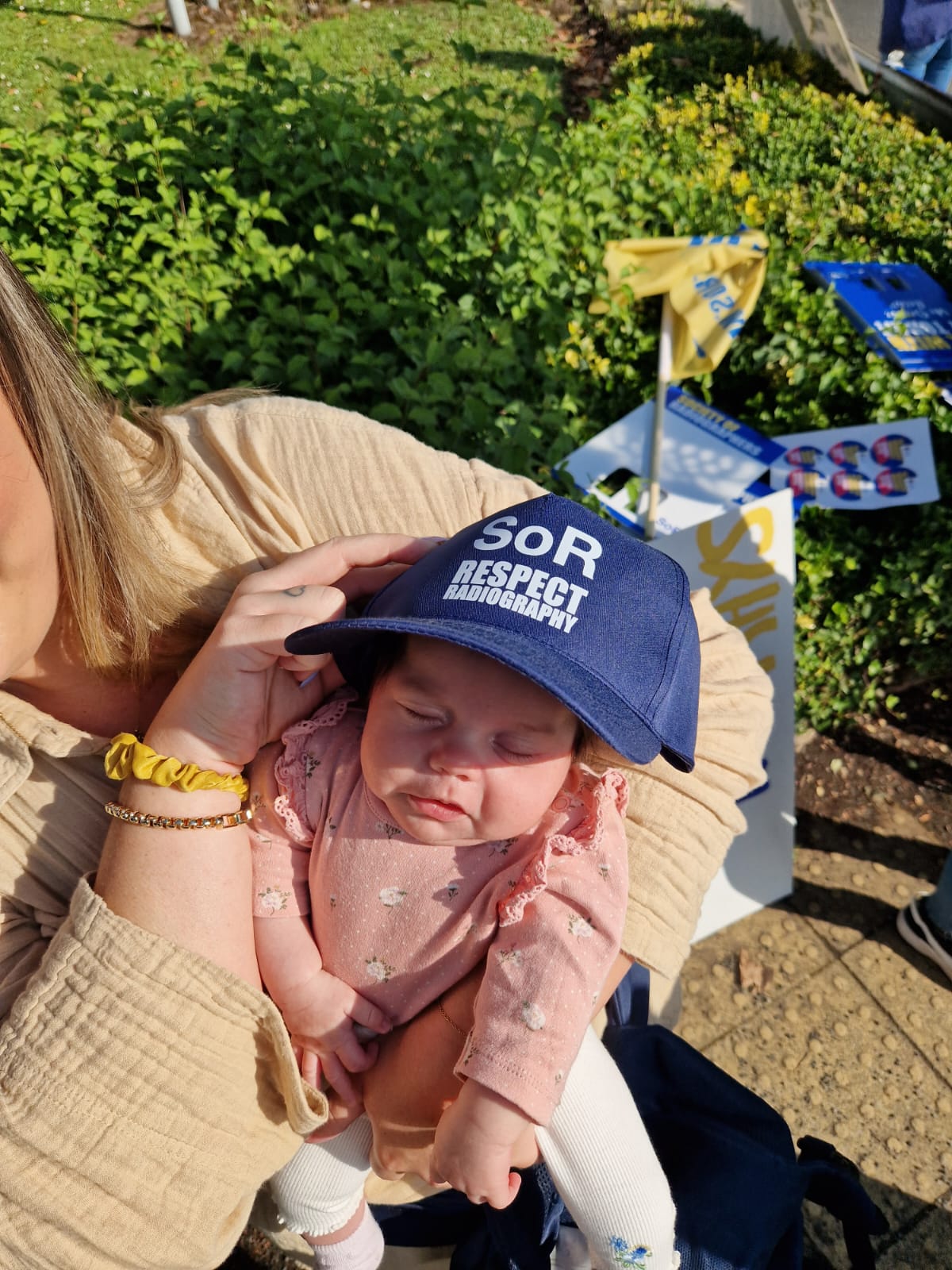 Baby on the Radiographers picket line at Torbay Hospital