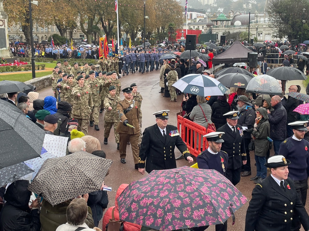 Remembrance service and parade in Torquay PIc Stephen Coombes