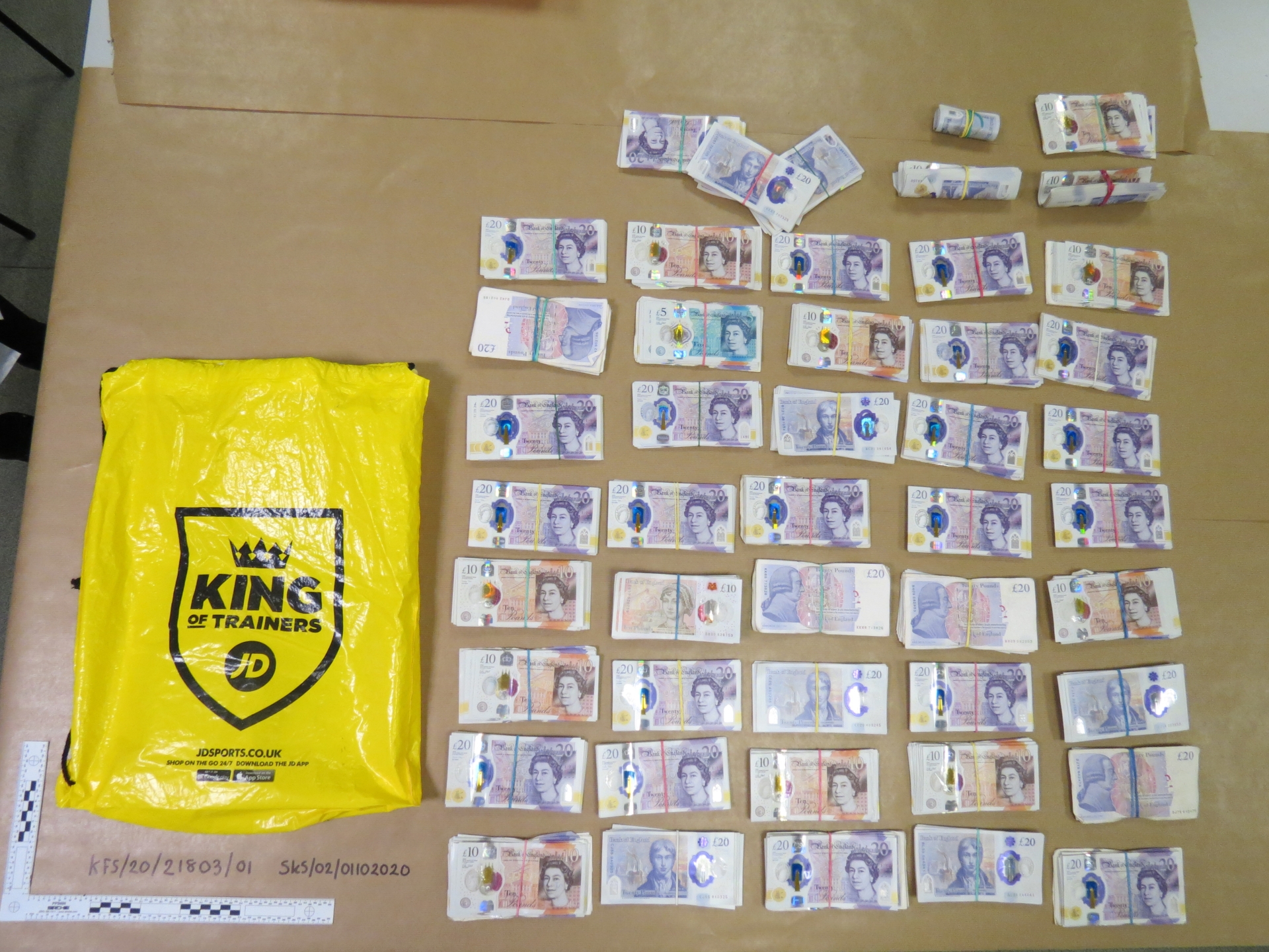 Cash recovered in Exeter intercept 